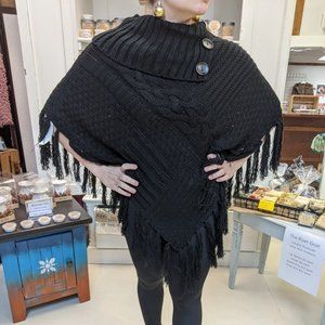 Leto Cable Knit Poncho